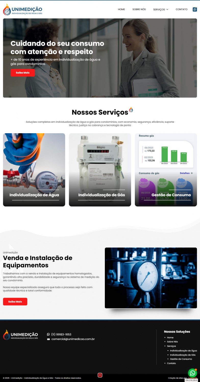 Unimedição - Individualização de Água e Gás