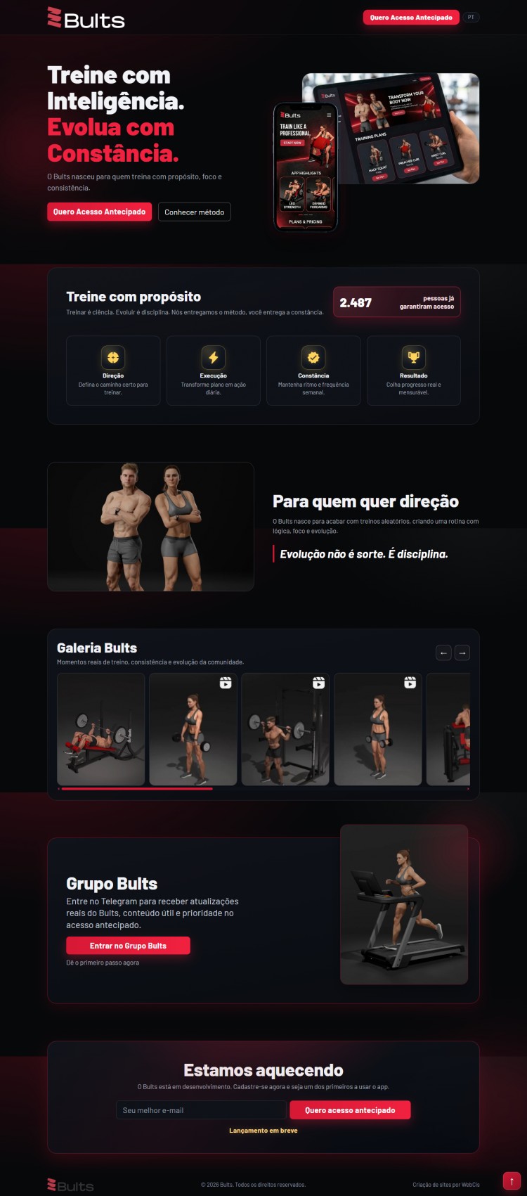 Criação de Landing Page - Bults