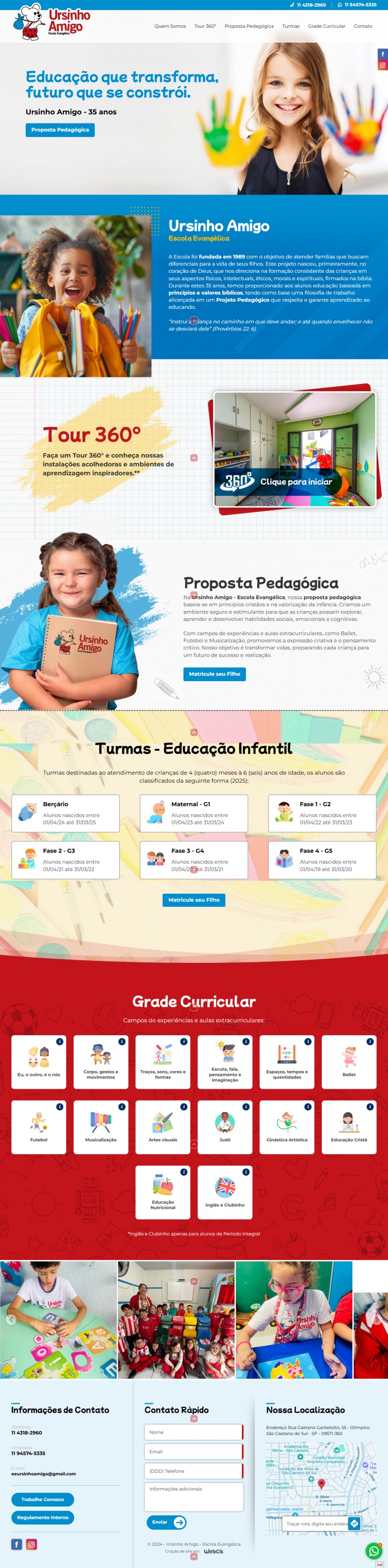 Ursinho Amigo - Escola Evangélica